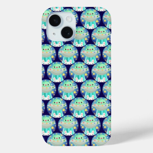かわいい宇宙の生き物とうさぎ Case-Mate iPhoneケース (裏面)