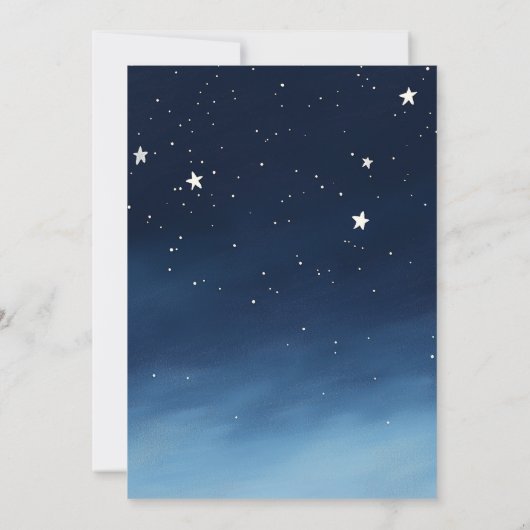 かわいい宇宙をテーマにしたジェンダーが、宇宙飛行士のクマを明らかにする 招待状 (裏面)