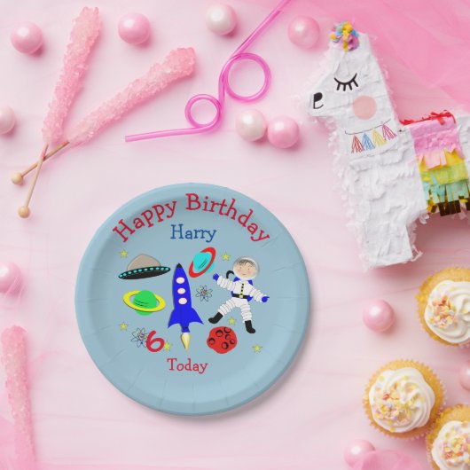 かわいい宇宙をテーマにした誕生日パーティー ペーパープレート (パーティー)