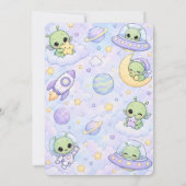 かわいい宇宙エイリアンバビーシャワー 招待状 (裏面)
