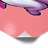 かわいい宇宙エイリアン乗りユニコーンおもしろいUFO ポスター (コーナー)