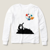 かわいい宇宙キッズTシャツ (デザイン正面)
