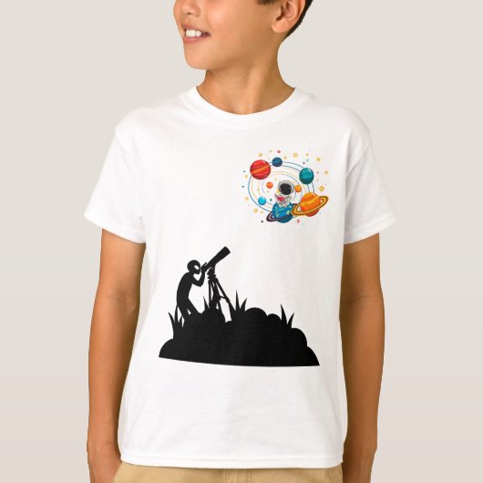 かわいい宇宙キッズTシャツ Tシャツ (正面)