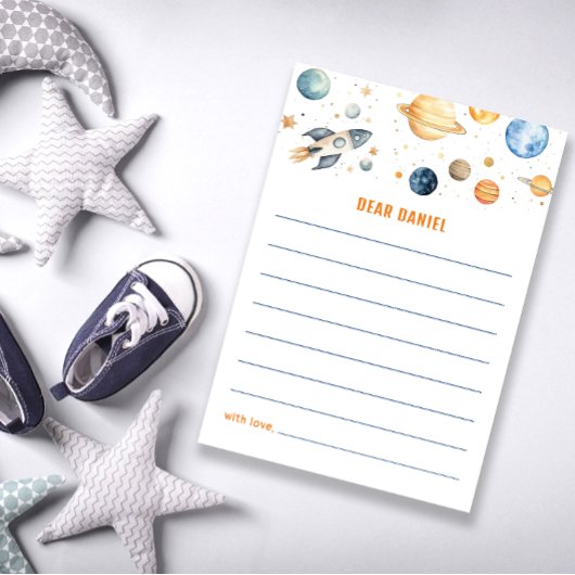 かわいい宇宙タイムカプセルカード惑星ボーイ誕生日 カード