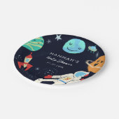 かわいい宇宙テーマベビーシャワー ペーパープレート (アングル)
