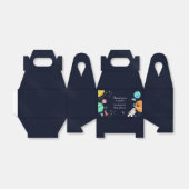 かわいい宇宙テーマボーイベビーシャワー フェイバーボックス (折り畳みなし)