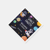 かわいい宇宙パーティー任意の年齢誕生日 スタンダードカクテルナプキン (角)
