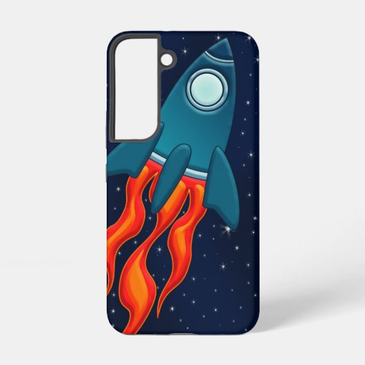 かわいい宇宙ロケットと宇宙のデザイン SAMSUNG GALAXYケース (裏面)