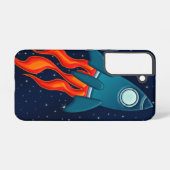 かわいい宇宙ロケットと宇宙のデザイン SAMSUNG GALAXYケース (裏面横)