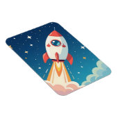 かわいい宇宙ロケットの打ち上げ マグネット (右側)