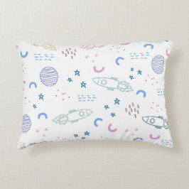 かわいい宇宙ロケットの柄 |アクセントピロー アクセントクッション