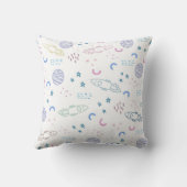 かわいい宇宙ロケットの柄 |装飾用クッション クッション (裏面)