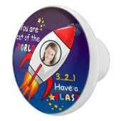 かわいい宇宙ロケット船ブラストオフ誕生日 セラミックノブ (右)