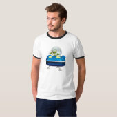 かわいい宇宙人UFOキャラクター宇宙アート Tシャツ (正面フル)