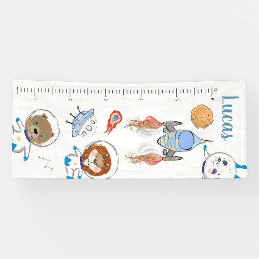かわいい宇宙動物 | ビニール成長グラフバナー 横断幕 (横)