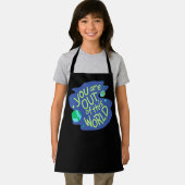 かわいい宇宙引用文「この世の中から出たね」 エプロン (インサイチュ)