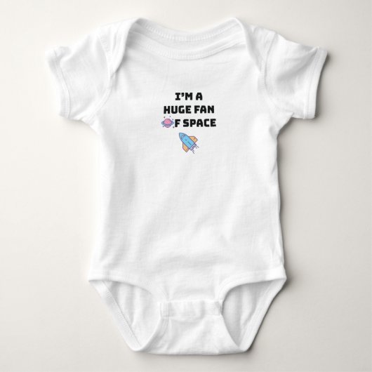 かわいい宇宙恋人キッズティーンラブ宇宙ギフト ベビーボディスーツ (正面)