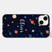 かわいい宇宙惑星キッズ名 Case-Mate iPhoneケース (裏面 (横))