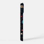 かわいい宇宙惑星パターン iPhone 15ケース (右側面)