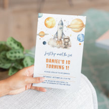 かわいい宇宙惑星ボーイファースト誕生日