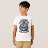 かわいい宇宙探検アライラスト Tシャツ (正面フル)