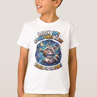 かわいい宇宙探検アライラスト Tシャツ