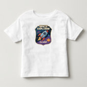 かわいい宇宙探検家のバッジ トドラーTシャツ (正面)
