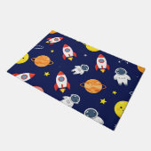 かわいい宇宙探検家の子供パターン ドアマット (アングル)
