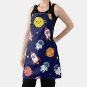 かわいい宇宙探検家の子供向けパターン エプロン (インサイチュ)