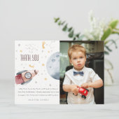 かわいい宇宙星空の惑星Any Age誕生日 サンキューカード (スタンド正面)