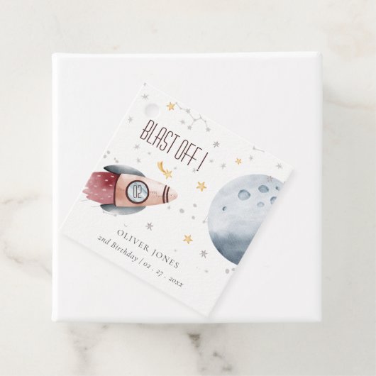 かわいい宇宙星空の惑星Any Age誕生日 フェイバータグ (インサイチュ)