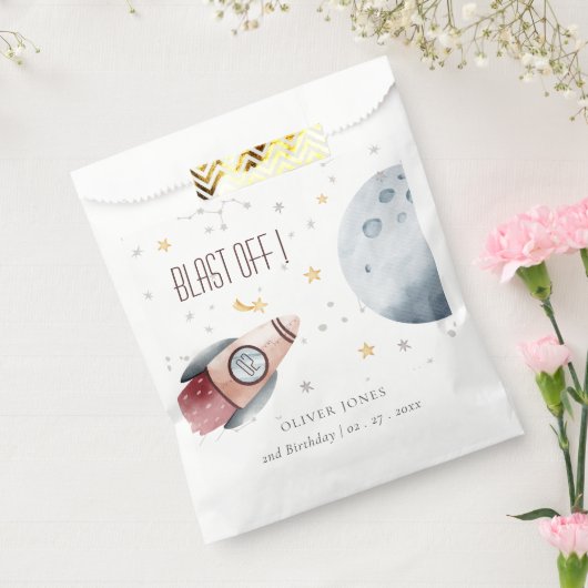 かわいい宇宙星空の惑星Any Age誕生日 フェイバーバッグ (封をした状態)