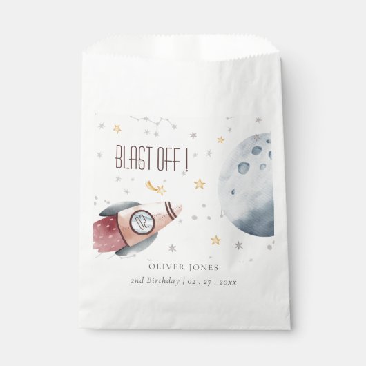 かわいい宇宙星空の惑星Any Age誕生日 フェイバーバッグ (正面)