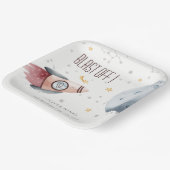 かわいい宇宙星空の惑星Any Age誕生日 ペーパープレート (傾斜あり)