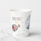 かわいい宇宙星空の惑星Any Age誕生日 紙コップ (裏面)