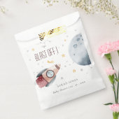 かわいい宇宙星空ロケット赤ちゃんシャワー フェイバーバッグ (封をした状態)