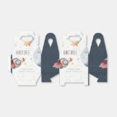 かわいい宇宙星空ロケット赤ちゃんシャワー フェイバーボックス (折り畳みなし)