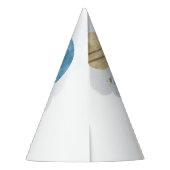 かわいい宇宙水彩惑星の最初の誕生日 パーティーハット (裏面)