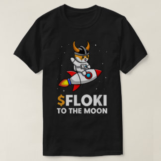 かわいい宇宙犬ロケットのミームデザイン Tシャツ