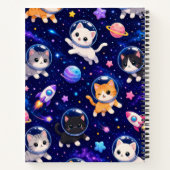 かわいい宇宙猫とロケットノート ノートブック (裏面)