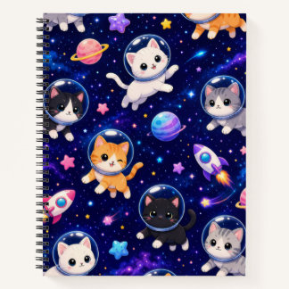 かわいい宇宙猫とロケットノート ノートブック