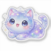 かわいい宇宙猫ビニールステッカー シール (正面)