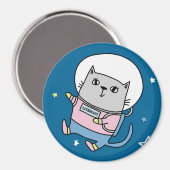 かわいい宇宙猫マグネット マグネット (正面/裏面)