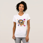 かわいい宇宙猫宇宙飛行士カワイイ銀河Tシャツ Tシャツ (正面フル)