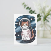 かわいい宇宙猫宇宙飛行士 シーズンポストカード (スタンド正面)