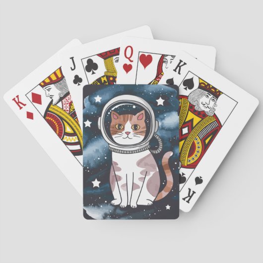 かわいい宇宙猫宇宙飛行士 トランプ (裏面)