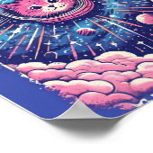 かわいい宇宙猫 メオストラナウトのポスター - 壁に飾る宇宙猫のアート ポスター (角)