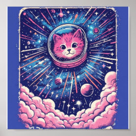 かわいい宇宙猫 メオストラナウトのポスター - 壁に飾る宇宙猫のアート ポスター
