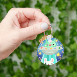 かわいい宇宙生物とうさぎ キーホルダー