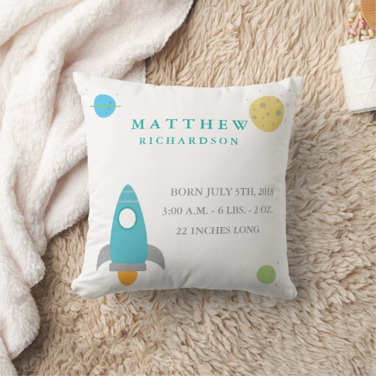 かわいい宇宙生誕案内枕 クッション (ブランケット)